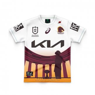 Shirt Kid's Brisbane Broncos Rugby 2024 ANZAC