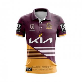 Shirt Polo Brisbane Broncos Rugby 2024 Home