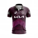 Shirt Polo Brisbane Broncos Rugby 2024 Training Fuchsia